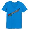 Ladies’  Junior Fine Jersey V-Neck Longer Length T-Shirt Thumbnail