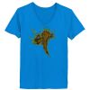 Ladies’  Junior Fine Jersey V-Neck Longer Length T-Shirt Thumbnail