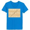 Ladies’  Junior Fine Jersey V-Neck Longer Length T-Shirt Thumbnail