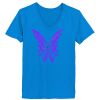 Ladies’  Junior Fine Jersey V-Neck Longer Length T-Shirt Thumbnail