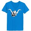 Ladies’  Junior Fine Jersey V-Neck Longer Length T-Shirt Thumbnail