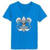 Ladies’  Junior Fine Jersey V-Neck Longer Length T-Shirt Thumbnail