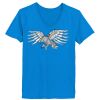 Ladies’  Junior Fine Jersey V-Neck Longer Length T-Shirt Thumbnail