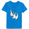 Ladies’  Junior Fine Jersey V-Neck Longer Length T-Shirt Thumbnail