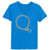 Ladies’  Junior Fine Jersey V-Neck Longer Length T-Shirt Thumbnail
