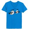 Ladies’  Junior Fine Jersey V-Neck Longer Length T-Shirt Thumbnail