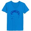 Ladies’  Junior Fine Jersey V-Neck Longer Length T-Shirt Thumbnail