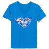 Ladies’  Junior Fine Jersey V-Neck Longer Length T-Shirt Thumbnail
