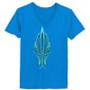 Ladies’  Junior Fine Jersey V-Neck Longer Length T-Shirt Thumbnail