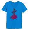Ladies’  Junior Fine Jersey V-Neck Longer Length T-Shirt Thumbnail