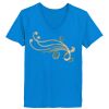 Ladies’  Junior Fine Jersey V-Neck Longer Length T-Shirt Thumbnail