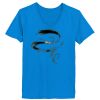 Ladies’  Junior Fine Jersey V-Neck Longer Length T-Shirt Thumbnail