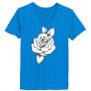 Ladies’  Junior Fine Jersey V-Neck Longer Length T-Shirt Thumbnail