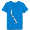 Ladies’  Junior Fine Jersey V-Neck Longer Length T-Shirt Thumbnail