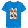 Ladies’  Junior Fine Jersey V-Neck Longer Length T-Shirt Thumbnail
