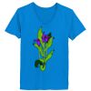Ladies’  Junior Fine Jersey V-Neck Longer Length T-Shirt Thumbnail