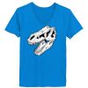 Ladies’  Junior Fine Jersey V-Neck Longer Length T-Shirt Thumbnail
