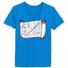 Ladies’  Junior Fine Jersey V-Neck Longer Length T-Shirt Thumbnail
