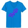 Ladies’  Junior Fine Jersey V-Neck Longer Length T-Shirt Thumbnail
