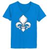 Ladies’  Junior Fine Jersey V-Neck Longer Length T-Shirt Thumbnail
