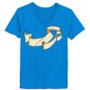 Ladies’  Junior Fine Jersey V-Neck Longer Length T-Shirt Thumbnail