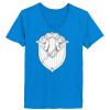 Ladies’  Junior Fine Jersey V-Neck Longer Length T-Shirt Thumbnail