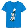Ladies’  Junior Fine Jersey V-Neck Longer Length T-Shirt Thumbnail