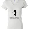 Women's Short Sleeve V-Neck T-Shirt Thumbnail