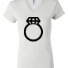 Women's Short Sleeve V-Neck T-Shirt Thumbnail